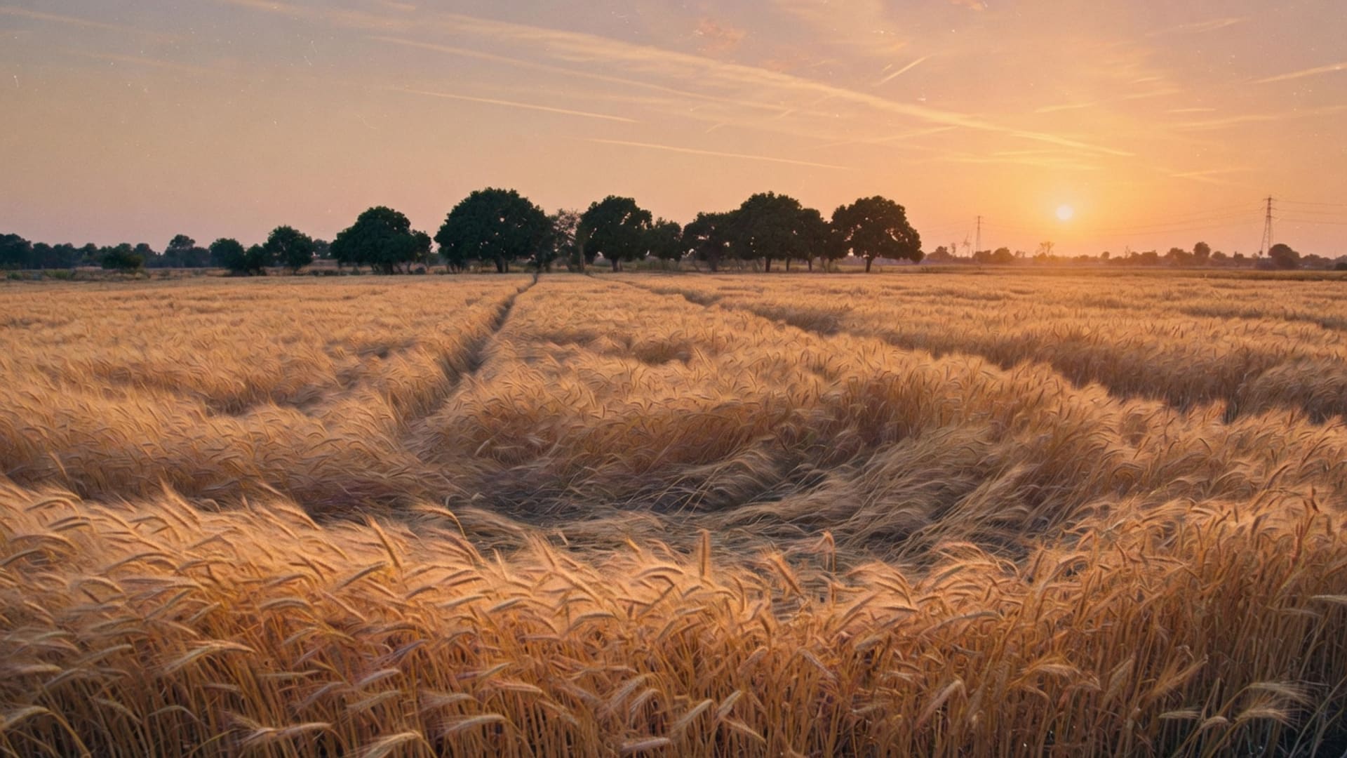 Punjab wheat field at harvest